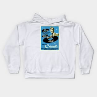 Buddy Holly In Person (Blue) Kids Hoodie